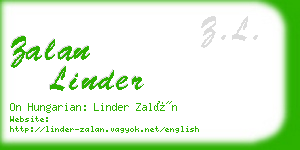 zalan linder business card